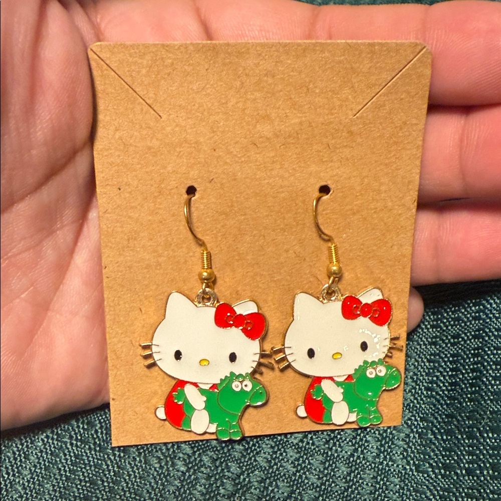 Handcrafted Hello Kitty Earrings